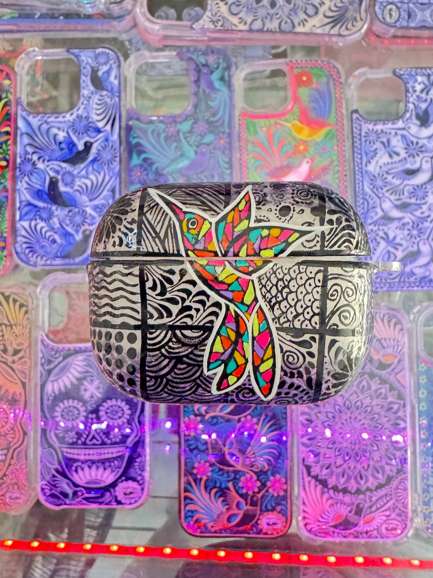 Colibrí vitral , funda de AirPods