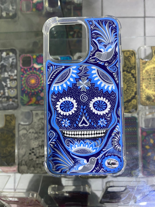 calavera azul con gris para iPhone