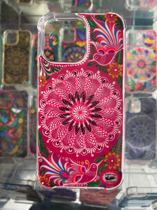 mándala blanca con negro (funda para iPhone)